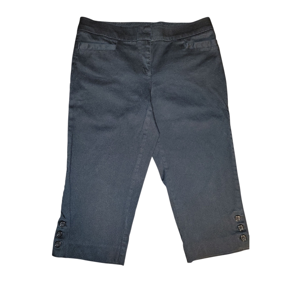 Counterparts Petite Capri Pants 6P, Black, VGUC